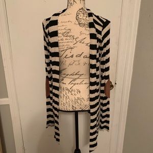 Striped knit cardigan